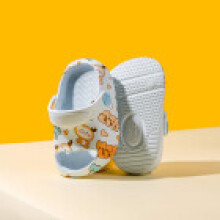 (Blue,15cm)Zapatillas Eva con patrón de ciervo para niños pequeños con material suave ligero divertido diseño de dibujos animados para