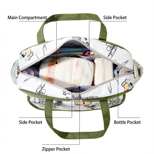(A) Insulated Baby Bag with Stroller Hook 1