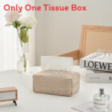 (Khaki)Elegant Mulituse Paper Towel Dispenser With Textured Fabric Finish Living Space