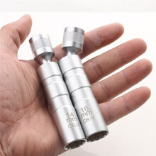 2pcs 14mm 16mm Magnet Removal Tool Wrench Sleeve 3/8inch 12-Point Swivel Candle Key Socket Kit L