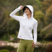 (White,S)Veste coupe vent courte UV bouclier avec tissu respirant et casquette amovible pour course et activités de plein air