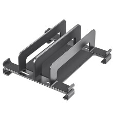 Suporte para Laptop Ajustável Vertical Desktop Notebook Dock Espaço-Economia 3 em 1 Suporte de Computador Cinza