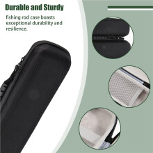 Hard Shell Fishing Rod Bag Shock Absorption Fishing Tackle Box Fishing Gear Organizer Fishing Accessories