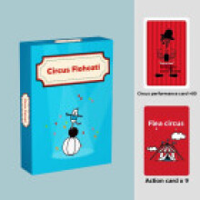 (Blue)Circus Flohcati Card Game Travel Friendly Party Games For Family And Friends