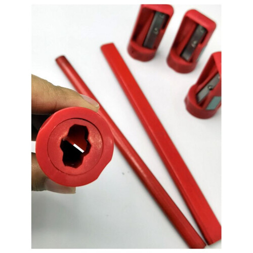 15pcs Octagonal Carpenter Pencil Sharpener Square Oval Carpenter Pen Manual Sharpener