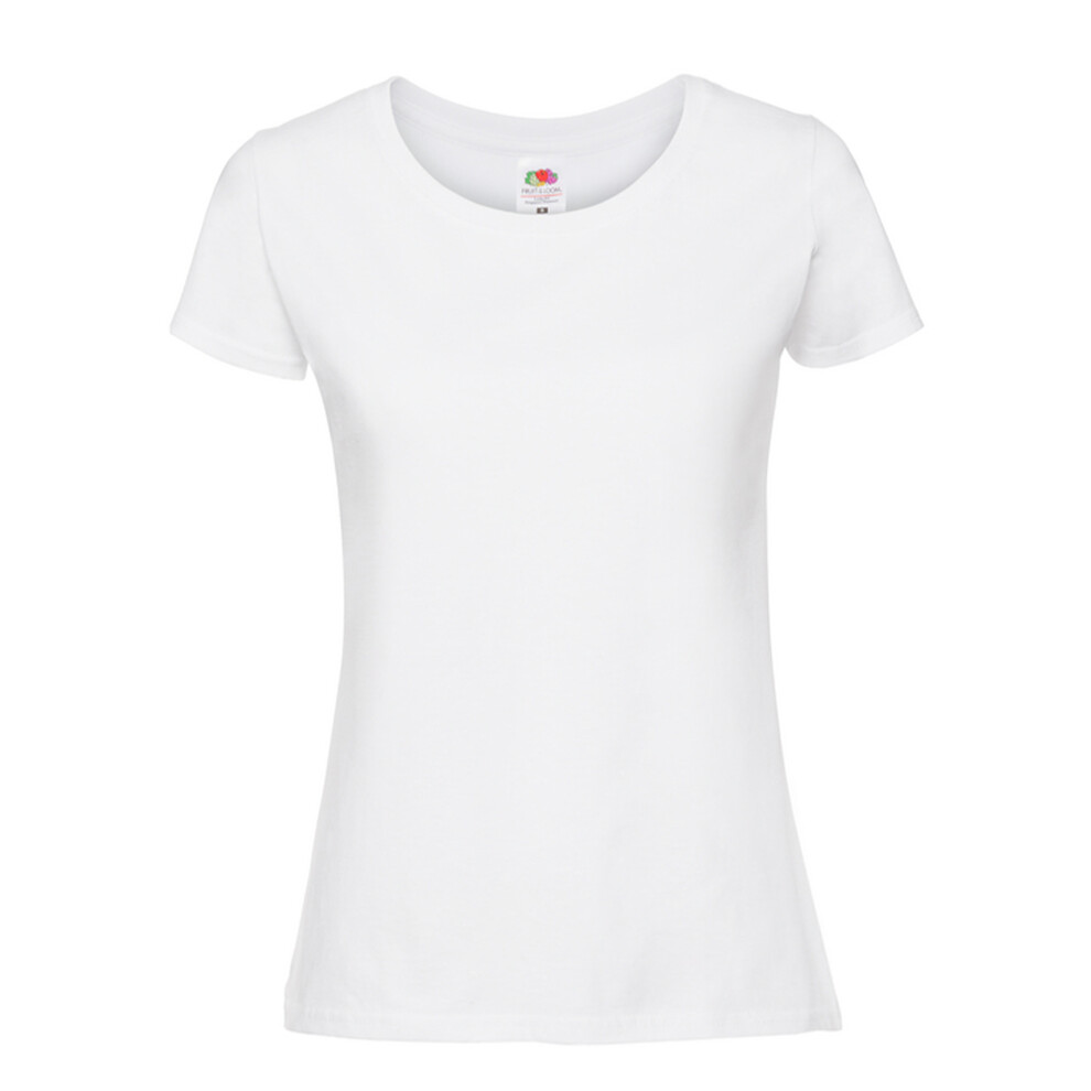 Fruit Of The Loom (10 Uk, White) Womens/Ladies Premium Ringspun Cotton T-Shirt