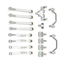 RC Car Upgrade Pull Rod Suspension Frame Steering Gear Pull Rod Set for 1/16 WPL C64 C74 RC Car Upgrade Parts A