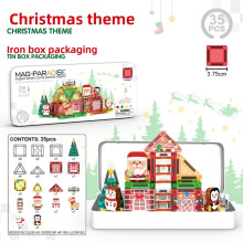 (Christmas)Camion de Pompier Blocs de Construction Magnétiques Enfant Jouet Éducatif Avec Matériel Abs