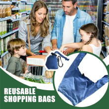 Foldable Grocery Bags Reusable Waterproof Grocery Shopping Bags Large Capacity Storage with Hooks Machine Washable