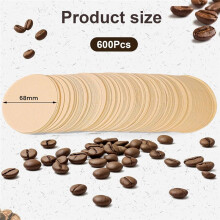 600pcs Replacement Coffee Filter Paper Coffee Filter Disposable Paper Filters for Espresso Maker Moka Pot Filter Paper