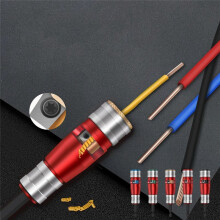 Pelacables para Taladro Eléctrico, Apto para Cables de Calibre 6/8/10/12/14 AWG, para Cables Duros y Blandos, Incluye Herramienta de Torsión