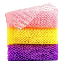 Lot de 3 éponges de bain africaines en filet – Longue éponge exfoliante pour le corps et la douche, pour une peau plus lisse