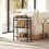 Homcom Mesa Auxiliar Gris 43 x 18 x 62.5 cm 2