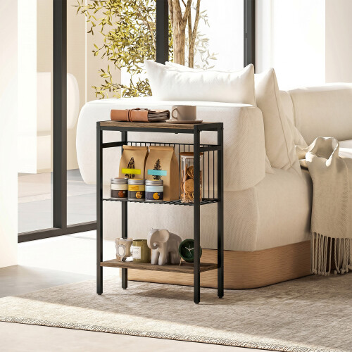 Homcom Mesa Auxiliar Gris 43 x 18 x 62.5 cm 1
