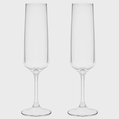 Champagnergläser, 20,5 cl, 2er-Set, robustes Glas 1