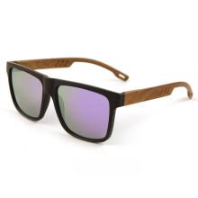 (1pcs, Schwarz3) Öko-schicke quadratische Sonnenbrille mit Holzakzent - UV400-Schutz, mehrere Farboptionen