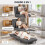 Homcom Sofá Cama Individual Negro 80 x 75 x 83 cm 4
