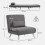 Homcom Sofá Cama Individual Negro 80 x 75 x 83 cm 3