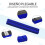 Homcom Barra de Equilibrio Azul 210 x 10 x 6.5 cm 8