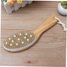 Perie de duș cu mâner lung, mâner moale, mărgele de masaj pentru baie, instrument portabil de exfoliere a corpului pentru duș, scrubber
