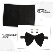 Set de butoni cu papion pentru bărbați, batistă clasică aurie, pentru aniversarea nunții și ocazii formale