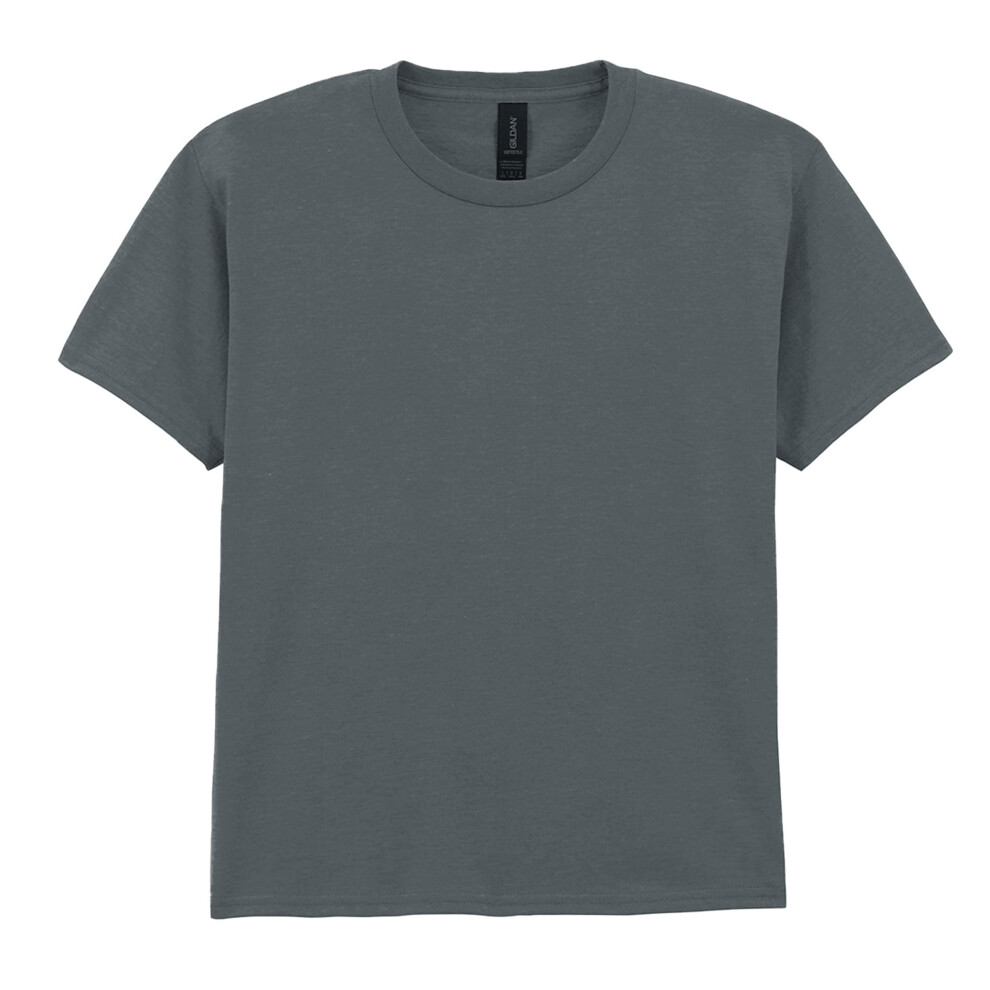 Gildan (9-11 Years, Charcoal) Childrens/Kids Softstyle Plain T-Shirt