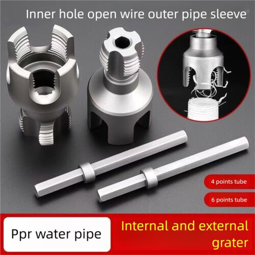 PPR Pipe Threader Kit Internal & External Pipe Threading Tool, Carbon Steel Die Set for PPR Pipe Tapping(1/2in+3/4in) 2