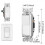 4pcs US Standard 15A Single-Pole Rocker Light , 125/277V White Wall  (/Off) with Wall Plate 6