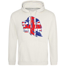 (L, White) Lonsdale Mens The Original Logo Hoodie