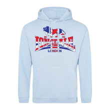 (S, Sky Blue) Lonsdale Mens Union Jack Logo Hoodie