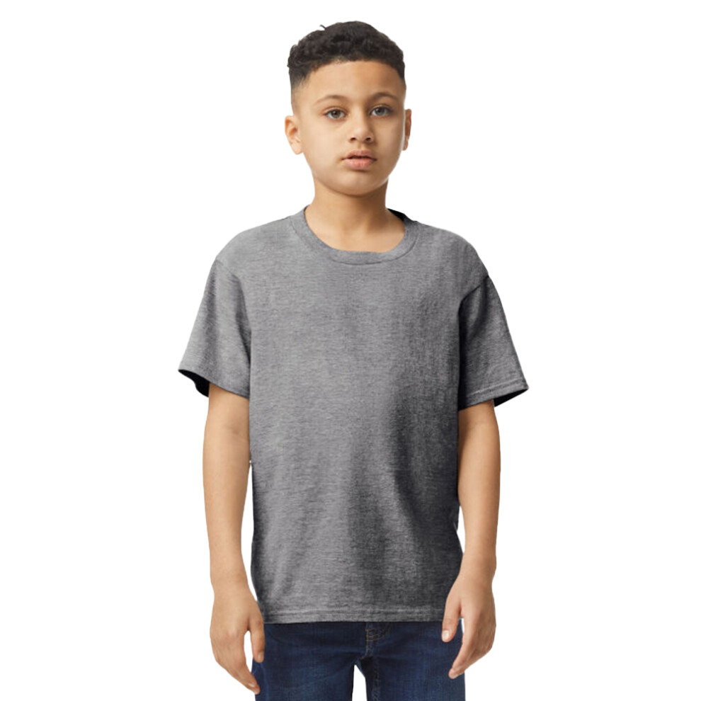Gildan (7-8 Years, Graphite Heather) Childrens/Kids Soft Style Jersey T-Shirt