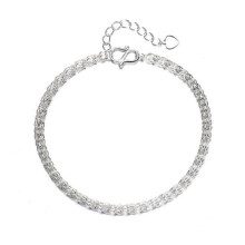 (Silver) Special offer sterling silver plated phoenix tail bracelet for women wedding party holiday exquisite jewelry
