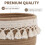 3 Pack Woven Basket,Macrame Makeup Basket,Boho Vanity Cosmetics Desk Storage Baskets,Natural Cotton Rope 2