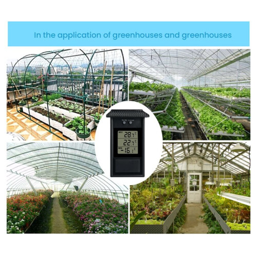 Termometro Digitale LCD per Interni/Esterni - Misuratore di Temperatura da Parete per Giardini e Serre 1