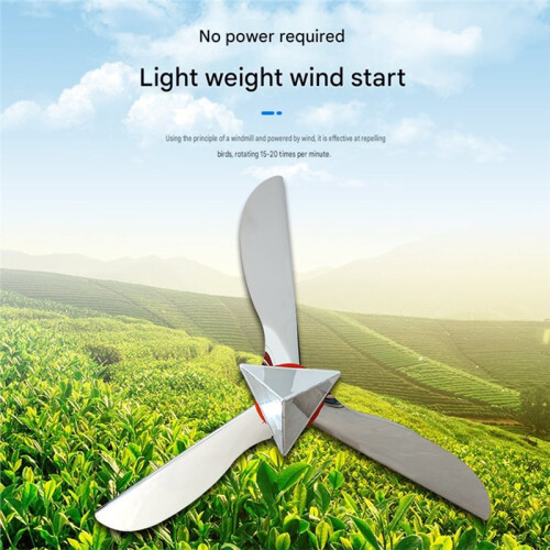 Stainless Steel Bird  Crow Deterrent Garden Repeller Scarer Wind 2