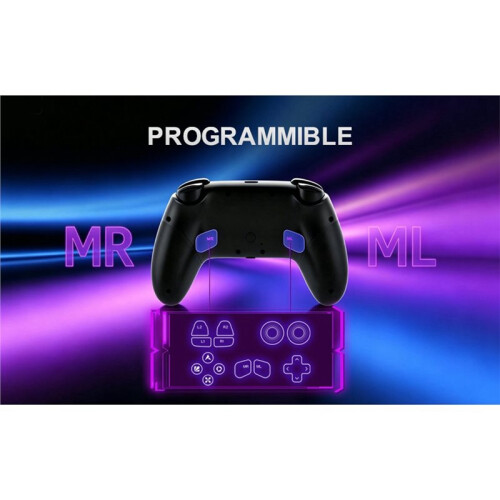 For PS5/PC Wireless Game Controller with Hall Joystick Turbo RGB Light Dual Vibrations Rechargeable Gamepad 1