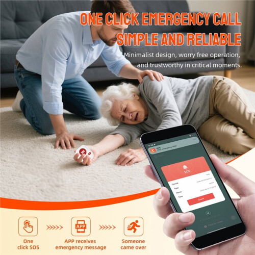Upgrade Tuya APP WIFI Panic Button Wireless Pager SOS Emergency Button Elderly for Old People Care Call Button 2