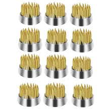 12PCS Flower Frog, Kenzan Pin Frog Round Brass Flower Holder, Flower Frogs for Arrangements Vase, Floral Fixed Tools