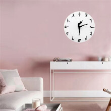 Charming Yoga Dancer Wall Clock, Baby Room Decoration, Modern Wall Clock, Dancer Wall Actor Decoration Clock