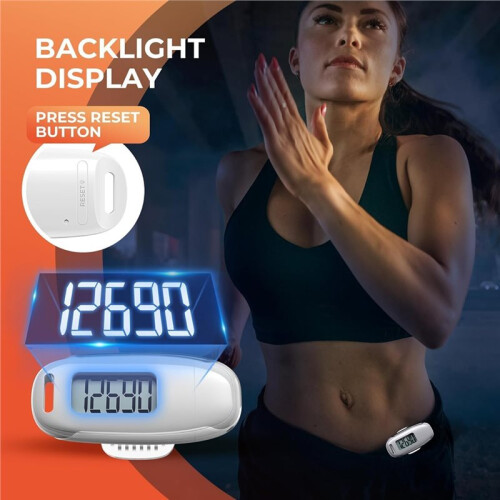1pcs Simple Step Counter,Walking 3D Pedometer with Rechargeable Battery, Accurate Calorie Counter 1