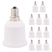 12-Pack E12 Till E26 Adapter E12 Ljusockel Till Medium Base E26 E27 Converter Ljusockel Adapter Ljuskrona Socket