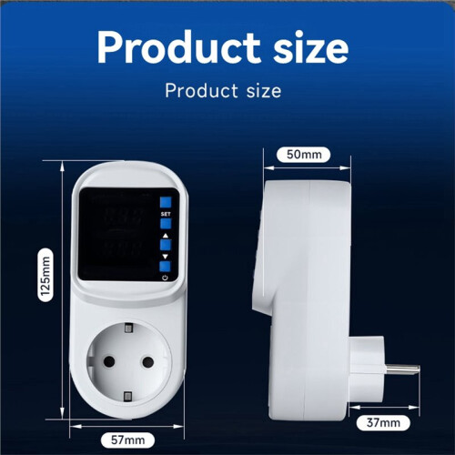 220V Adjustable Voltage Current Protector Plug with LED Display, over Under Voltage Protection Socket EU PLUG 2