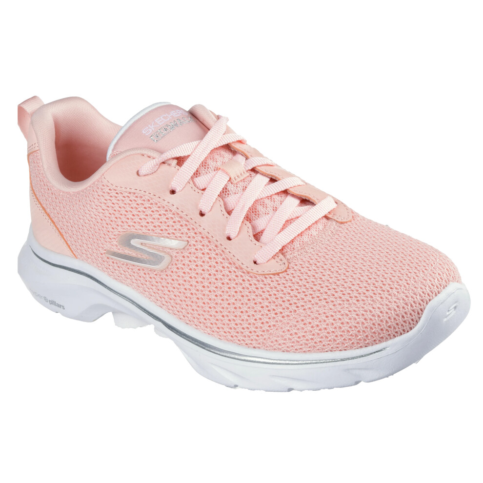 Skechers (8 Uk, Peach) Womens/Ladies Go Walk 7 Kaylor Trainers