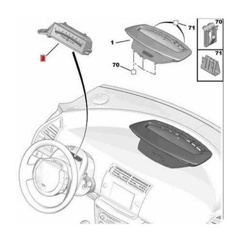 6105KK 6106E0 Car Speedometer Dashboard for  C4 Tachometer Display Unit 1