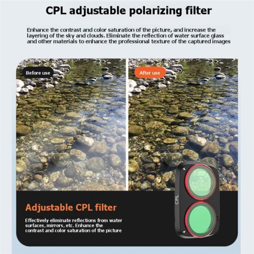 Lens Filter Kit for  Osmo Pocket 4P Adjustable MCUV+CPL+ND32+ND64 Filter Camera Natural Filter 1
