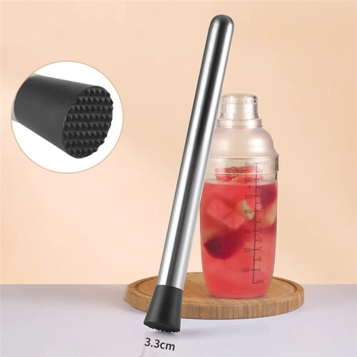 6 Pcs Stainless Steel Bar Muddler Set - Essential Cocktail Mixing Tools for Professional Bartending and Home Bars 1