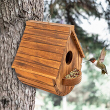 Case per Uccelli per Esterni, Casetta per Uccelli In Legno, Casetta Appesa per Famiglie di Uccelli Blu per il Giardino