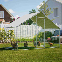 (3X1.5x2M) PawHaven Chicken Run Cage Walk In Coop Poultry Hen Rabbit Kennel Hutch Metal