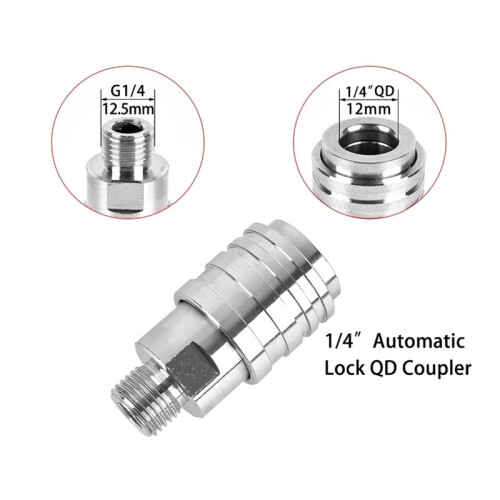 Högtryckstvättadapter, Rostfritt Stål 1/4" QD Koppling för Högtryckssprutor 1