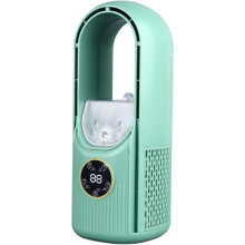 Ventilatore da scrivania a torre senza pale 3 in 1 raffrescamento umidificatore 6 velocità timer verde